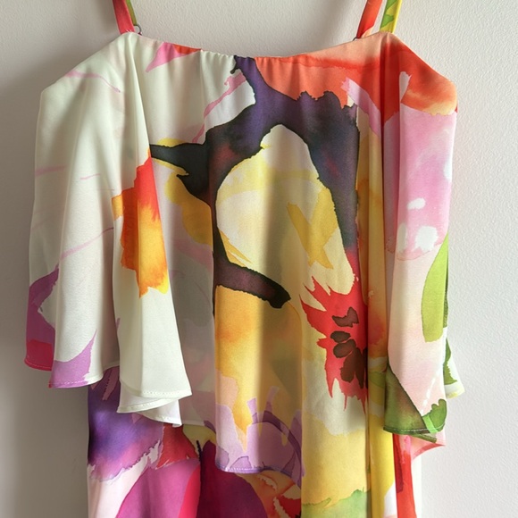 Josie Natori Eden Tiered Sleeveless Maxi Dress - Size 0 - Picture 2 of 7